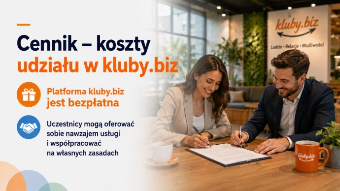 Cennik - koszty udziału w kluby.biz Platforma kluby.biz jest bezpłatna. Uczestnicy mogą jednak oferować sobie nawzajem usługi i współpracować na własnych zasadach.