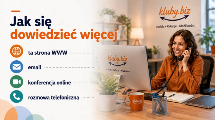 Jak się dowiedzieć więcej Dużo informacji znajdziesz tu, na stronie. Możesz o wszystko zapytać przez KONTAKT, umówić się na konferencję online lub zadzwonić.